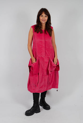 Velvet Dress with Feature Pockets in Lotus - 3230907
