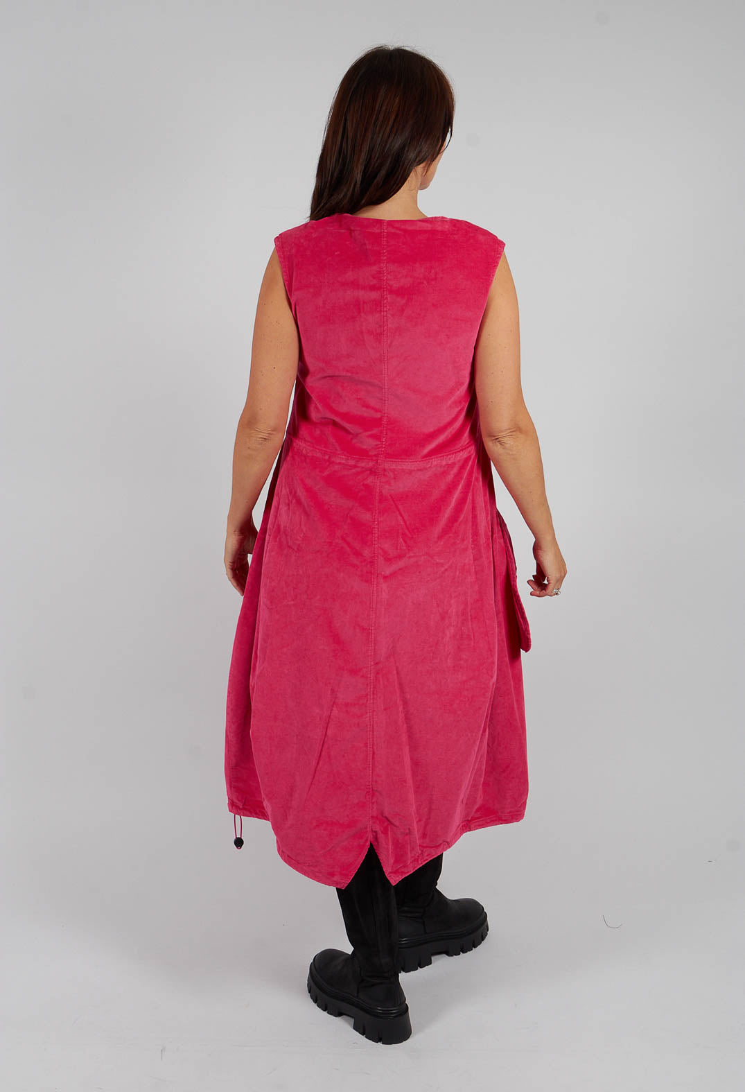 Velvet Dress with Feature Pockets in Lotus - 3230907