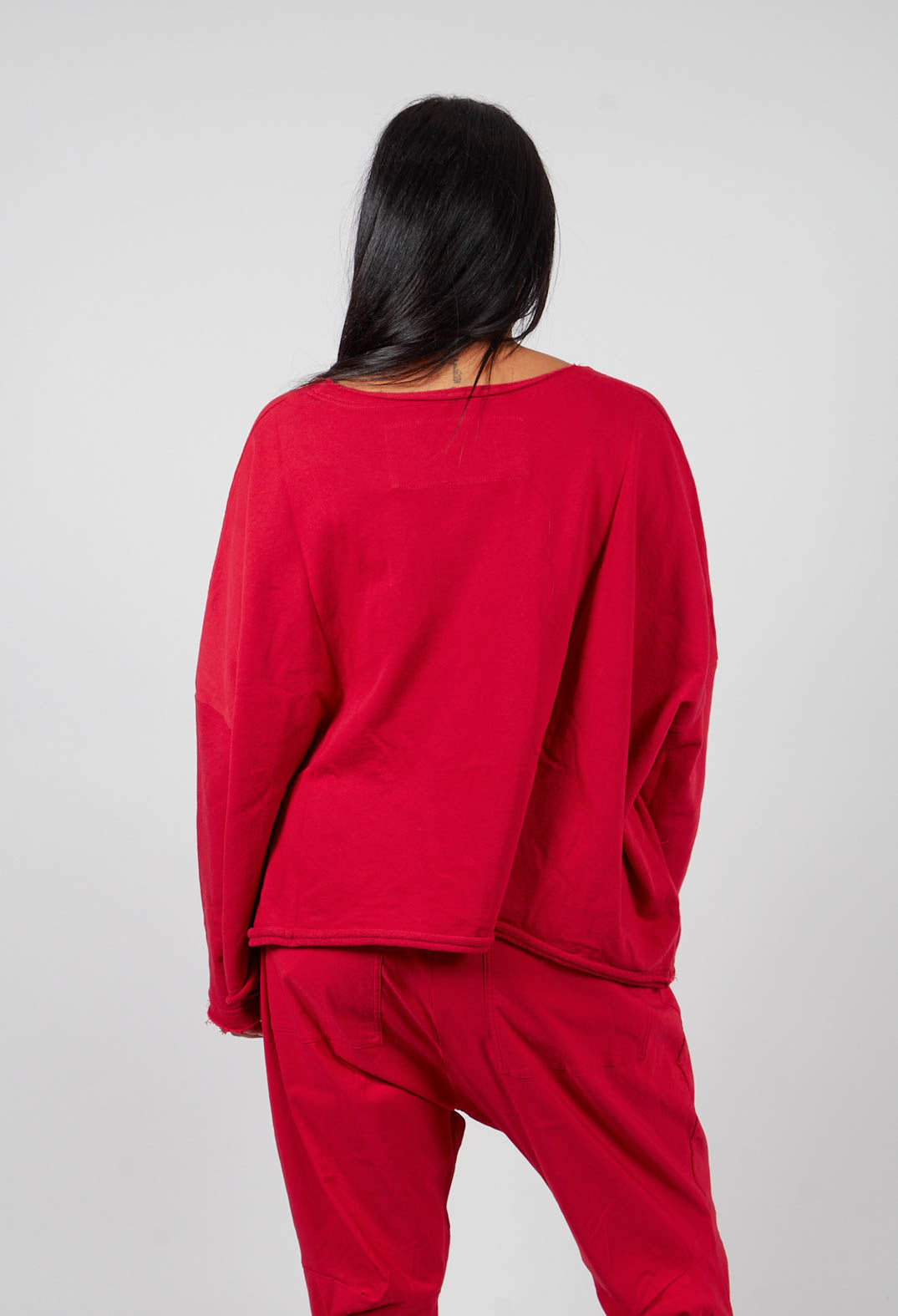 Jersey Top with Circular Pockets in Rose - 3250501