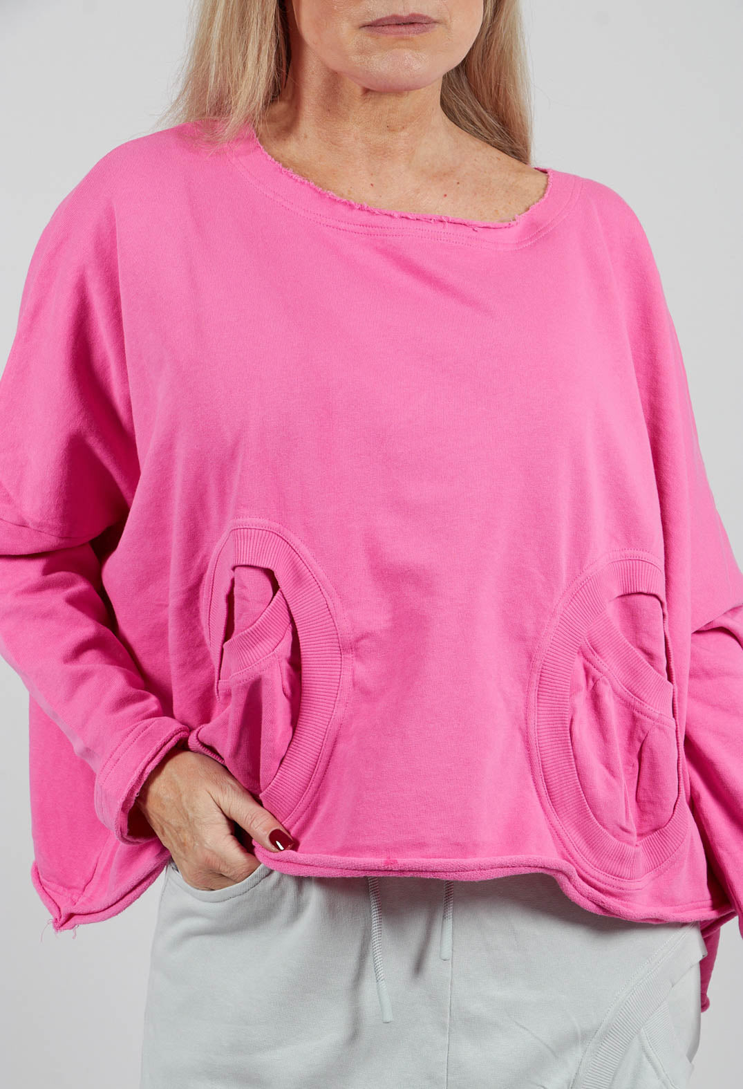 Jersey Top with Circular Pockets in Lily - 3250501