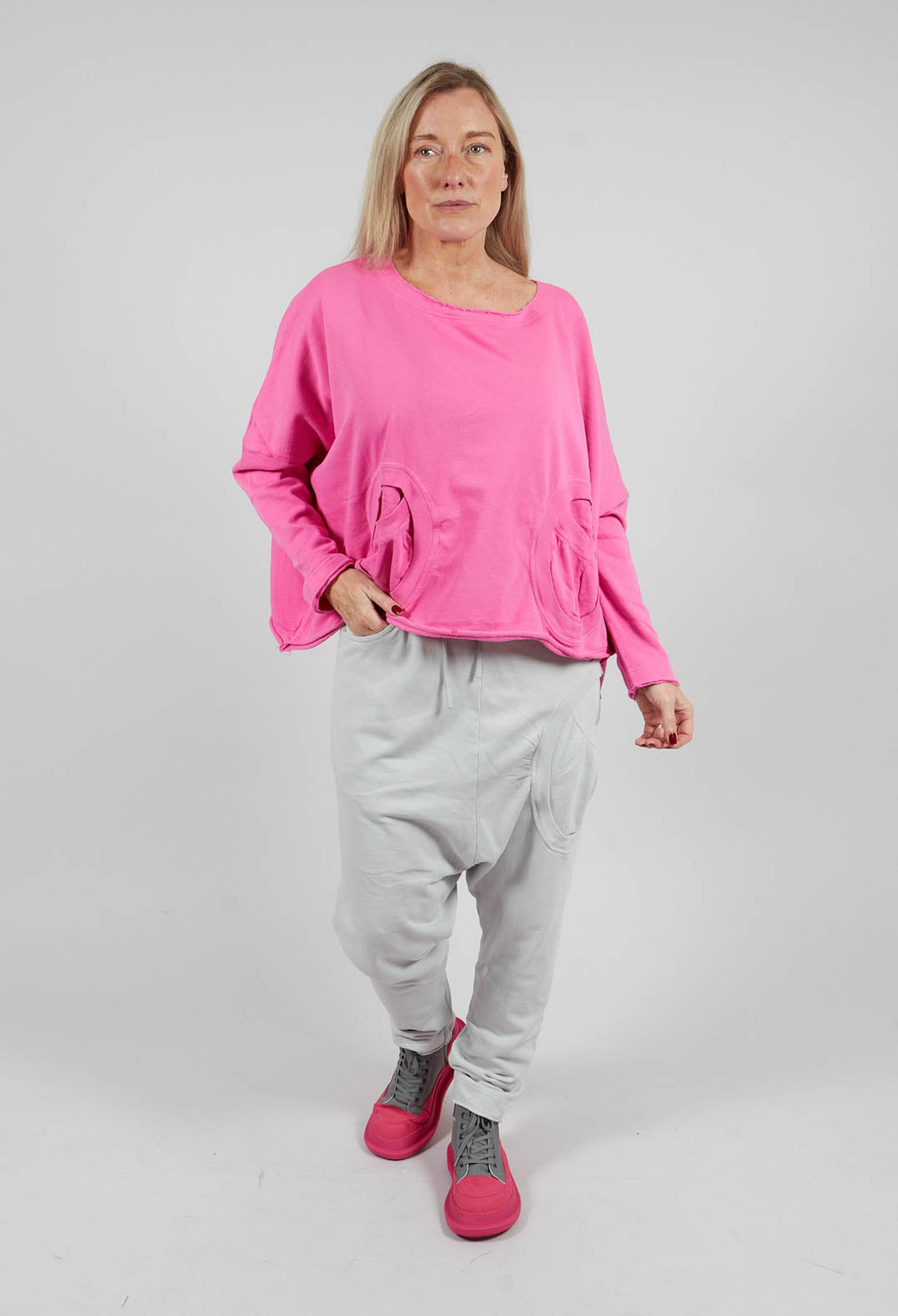Jersey Top with Circular Pockets in Lily - 3250501