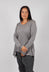Long Sleeve T-Shirt with Asymmetric Hem in Dark Grey - 3260501