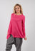 Long Sleeve T-Shirt with Asymmetric Hem in Lotus - 3260501