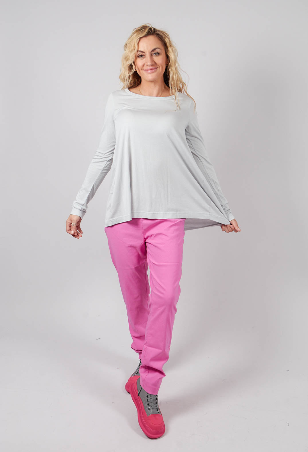 Long Sleeve T-Shirt in Light Grey - 3260507