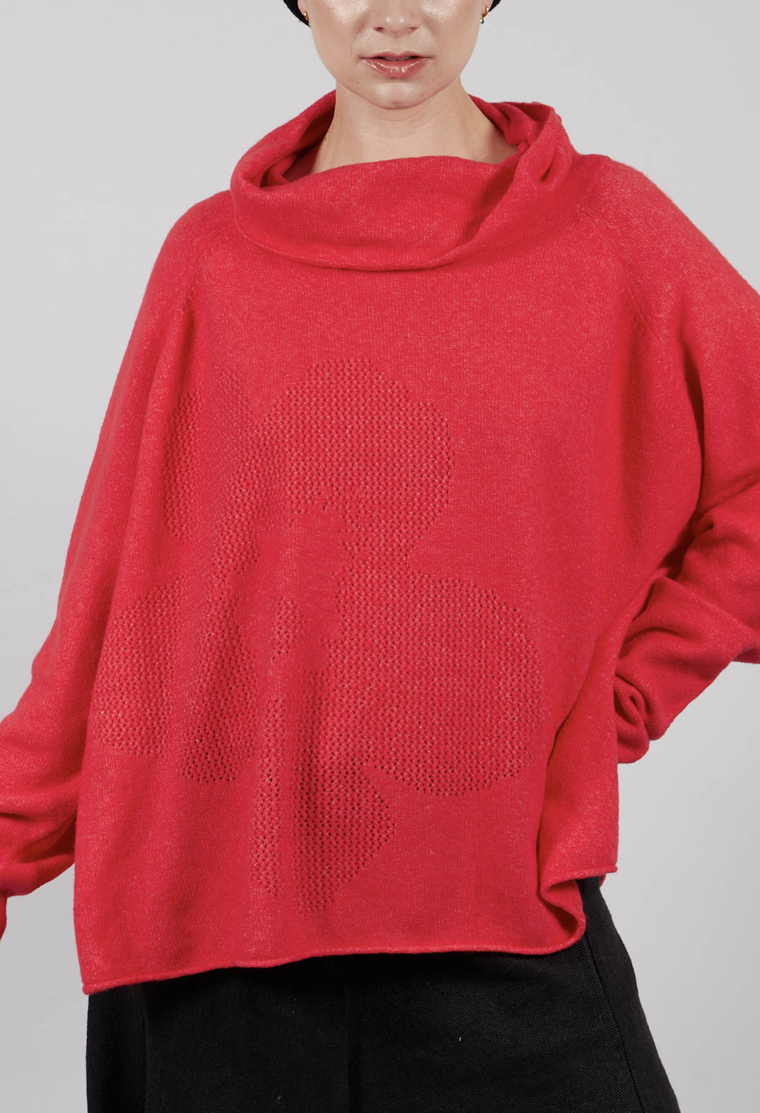 Pullover with Stitched Motif in Rose - 3270701