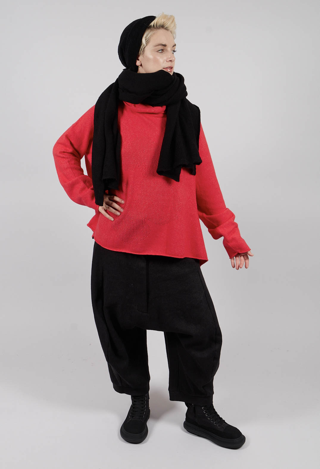 Pullover with Stitched Motif in Rose - 3270701