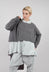 Cropped Pullover with Stitched Motif in Dark Grey - 3270702