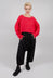Cropped Pullover with Stitched Motif in Rose - 3270702