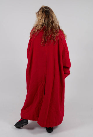 Long Coat with Raw Edges in Rose - 3281204