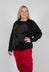 Oversized Hooded Jacket in Black with Greyflock - 3291111