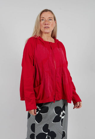 Oversized Hooded Jacket in Rose with Lotusflock - 3291111