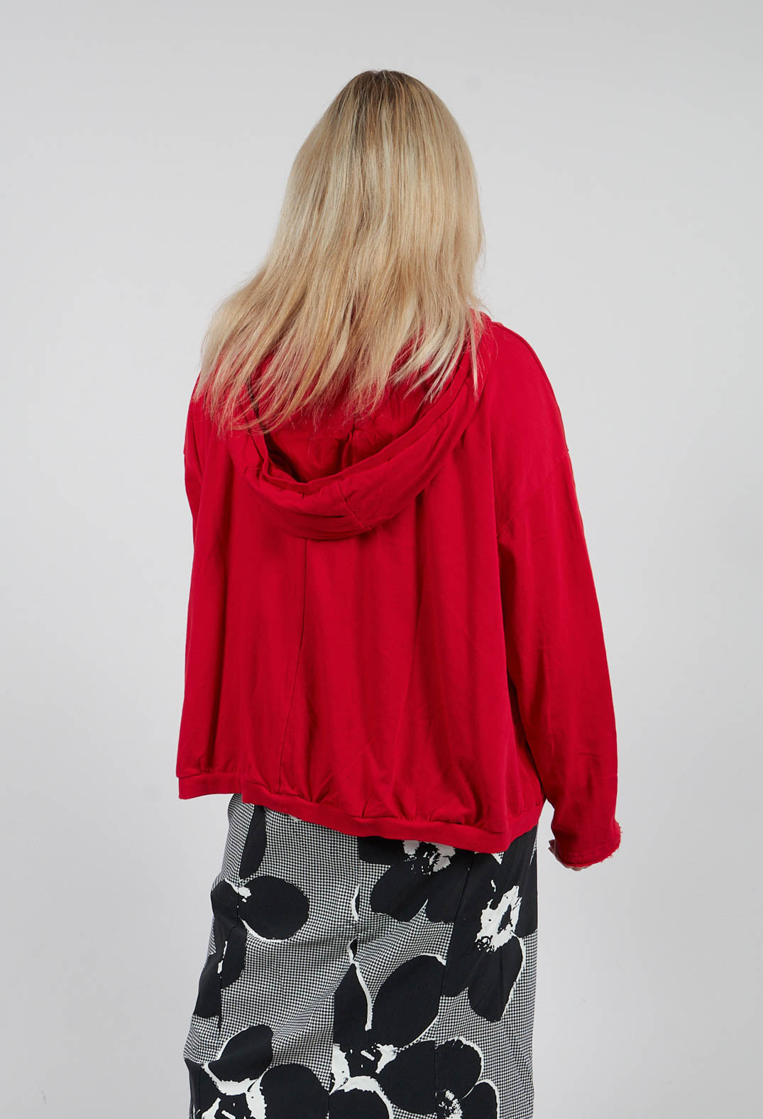 Oversized Hooded Jacket in Rose with Lotusflock - 3291111