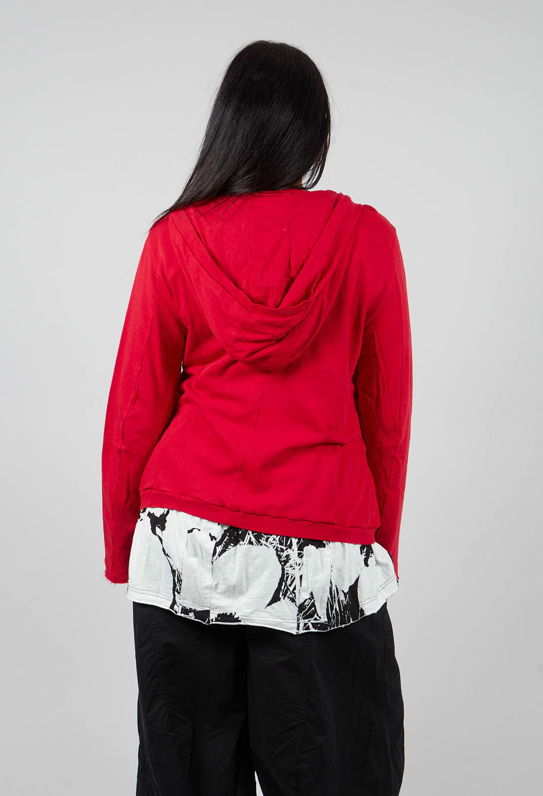 Zip Up Hooded Jacket in Rose with Lotusflock - 3291115