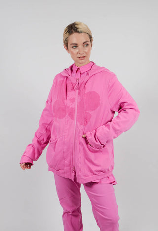 Zip Up Hooded Jacket in Lily with Lotusflock - 3291115