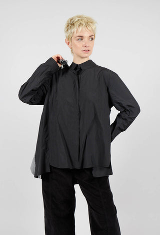 Shirt with Pleated Back in Black - 3300401