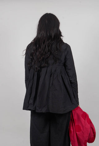 Shirt with Pleated Back in Black - 3300401