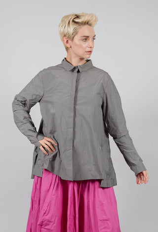 Shirt with Pleated Back in Dark Grey - 3300401