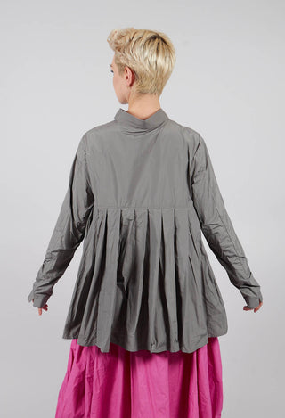 Shirt with Pleated Back in Dark Grey - 3300401