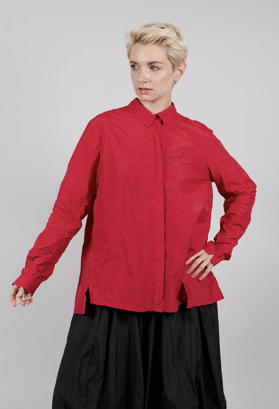 Shirt with Pleated Back in Rose - 3300401