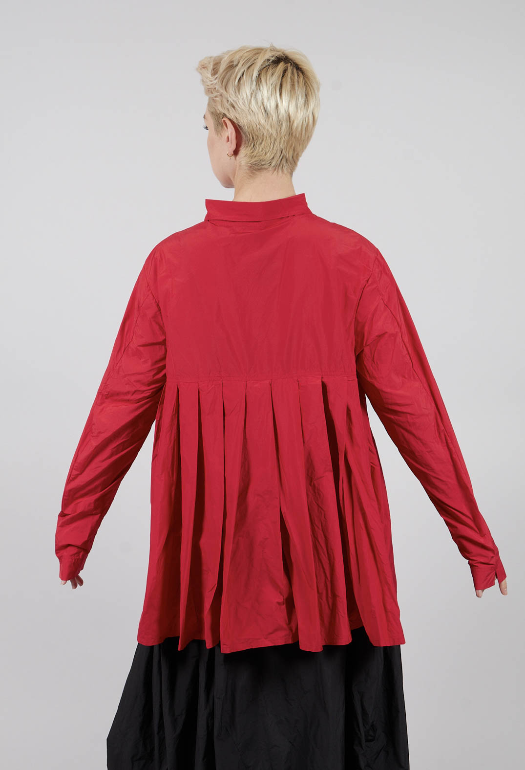 Shirt with Pleated Back in Rose - 3300401