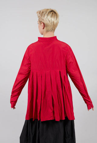 Shirt with Pleated Back in Rose - 3300401