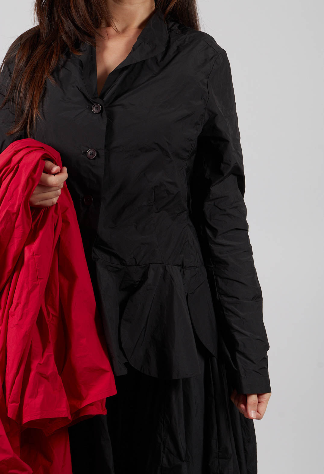 Jacket with Feature Hemline in Black - 3301103