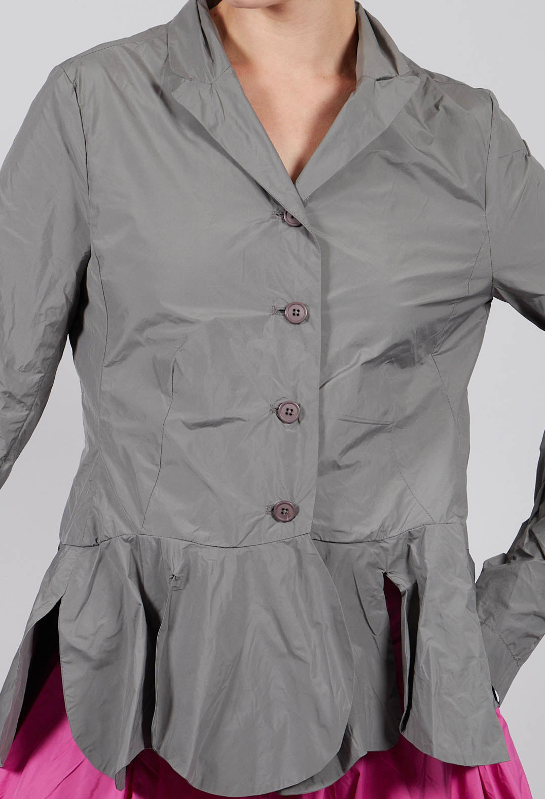 Jacket with Feature Hemline in Dark Grey - 3301103