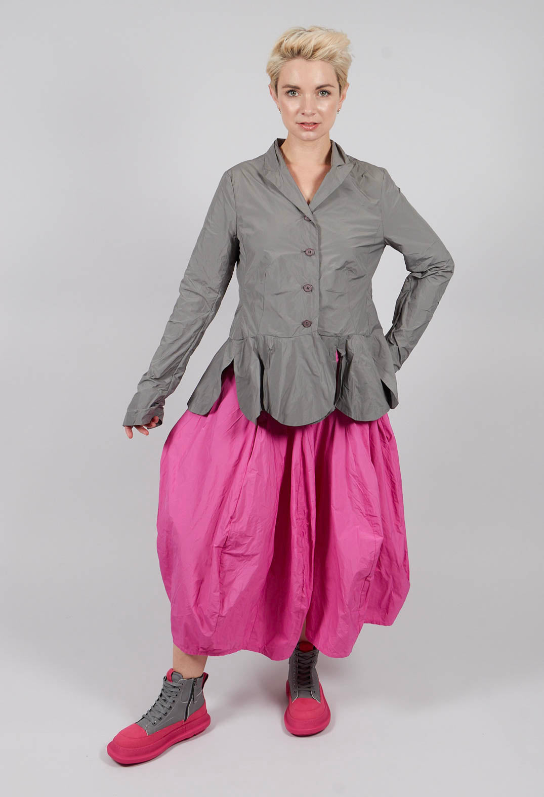 Jacket with Feature Hemline in Dark Grey - 3301103