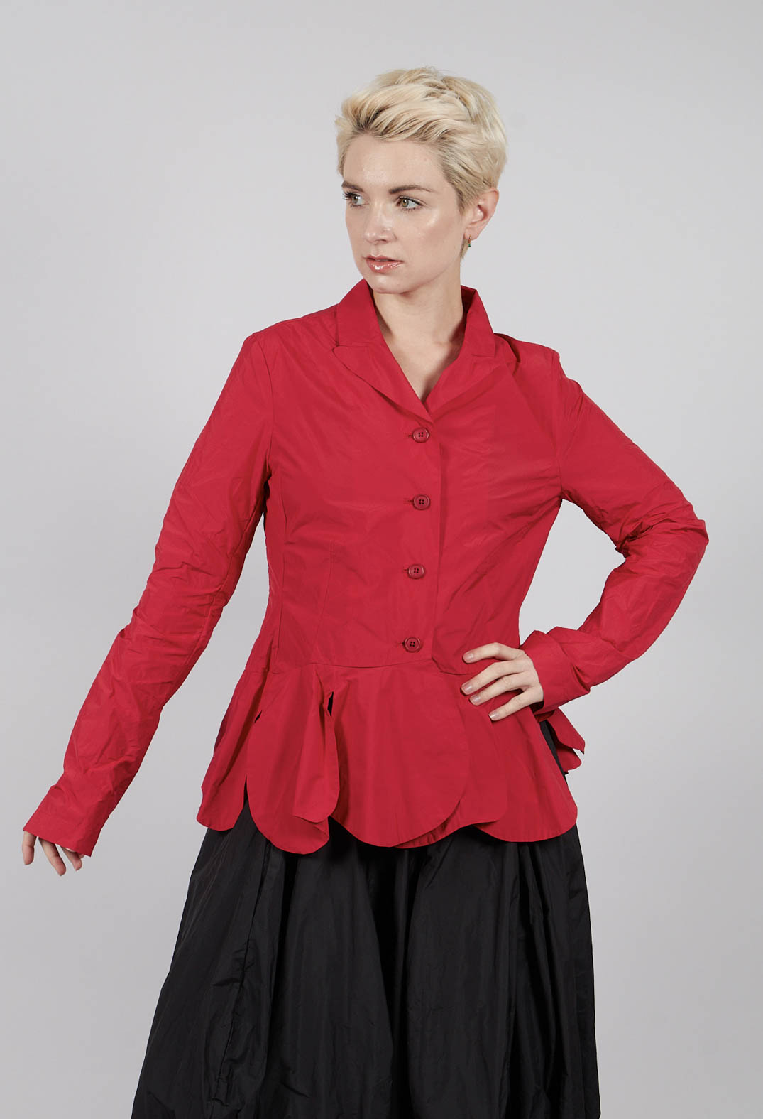 Jacket with Feature Hemline in Rose - 3301103