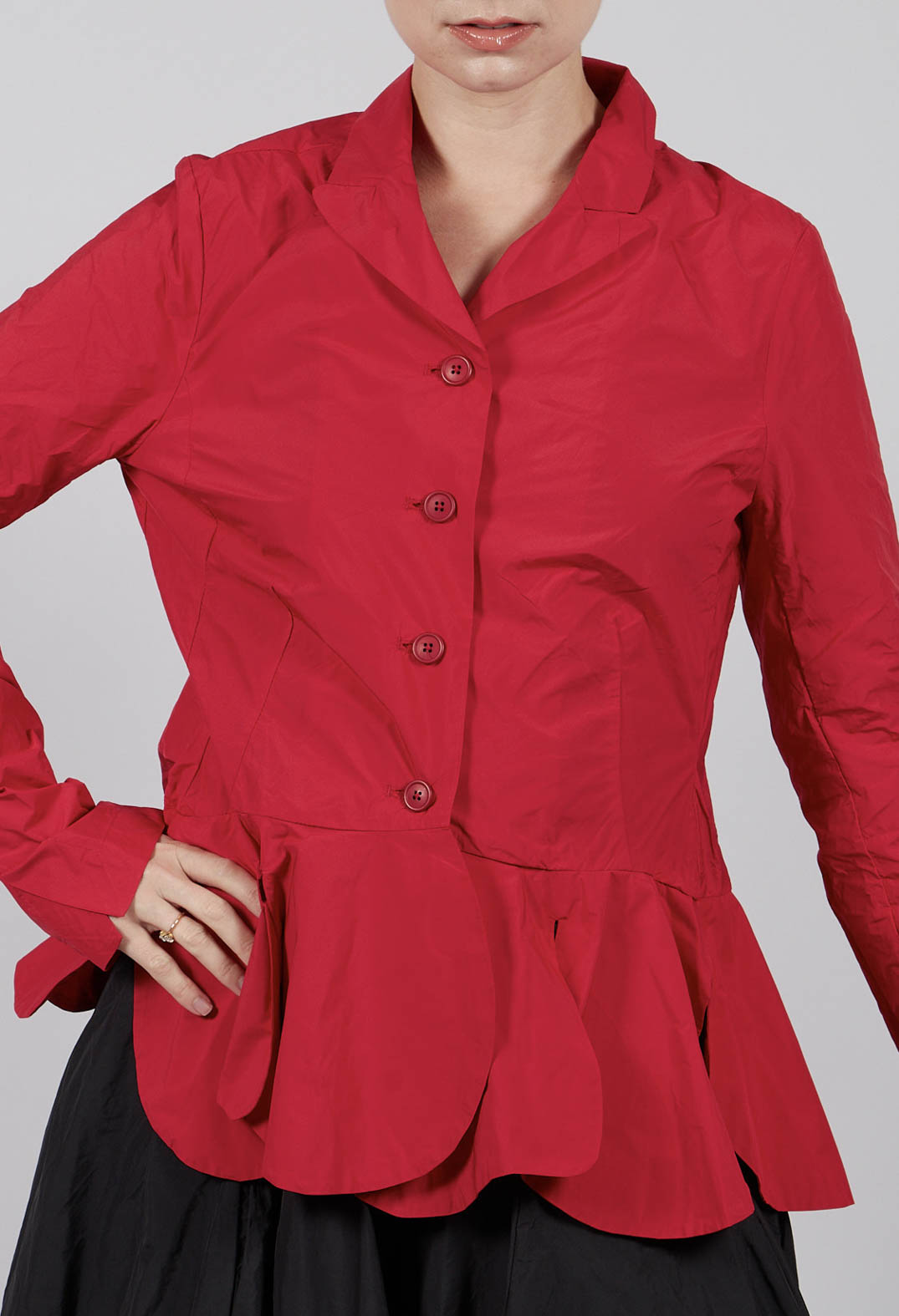 Jacket with Feature Hemline in Rose - 3301103