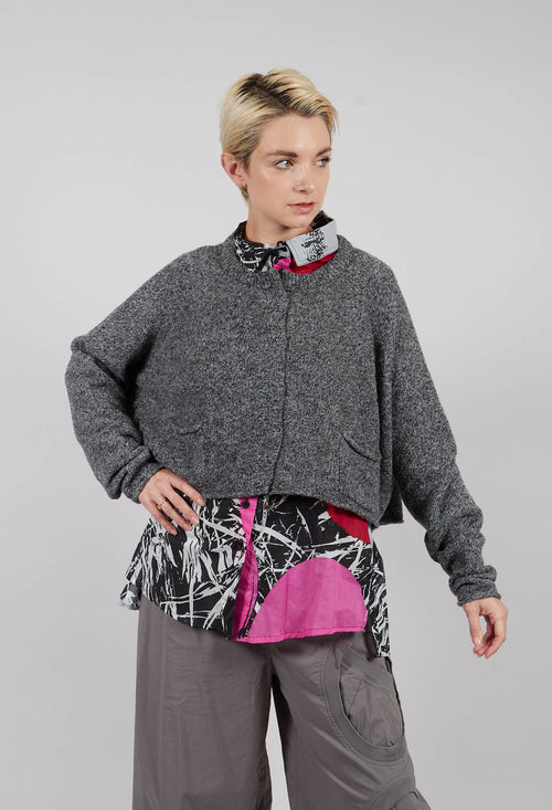 Short Cardigan in Dark Grey - 3317102