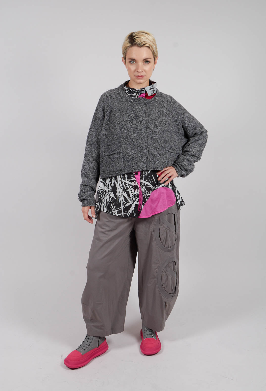 Pleated Back Cotton Shirt in Colourful - 3600404