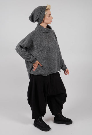 Knitted Beanie Hat in Dark Grey - 3314606