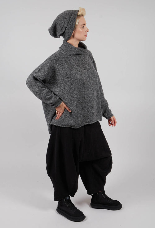 Knitted Beanie Hat in Dark Grey - 3314606
