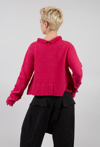Short Cardigan with Collar in Lotus - 3327102