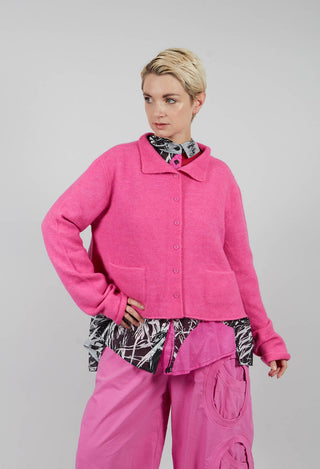 Short Cardigan with Collar in Lily - 3327102