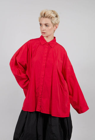 Oversized Cotton Shirt in Rose - 3350401