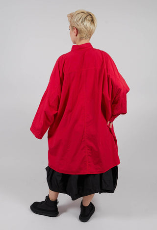 Oversized Cotton Shirt Dress in Rose - 3350902