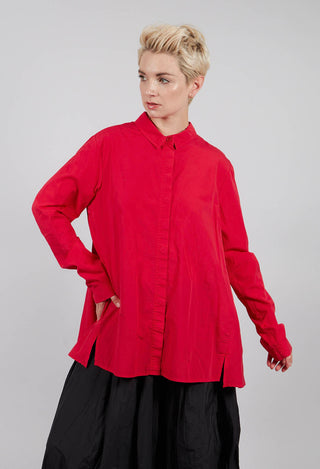 Cotton Shirt with Pleated Back in Rose - 3350403