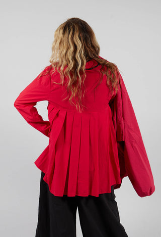 Cotton Shirt with Pleated Back in Rose - 3350403