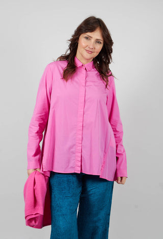 Cotton Shirt with Pleated Back in Lily - 3350403