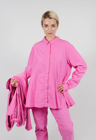 Cotton Shirt with Pleated Back in Lily - 3350403