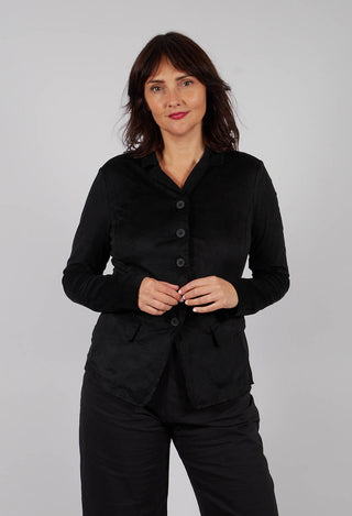 Button Through Jacket in Black - 3421106