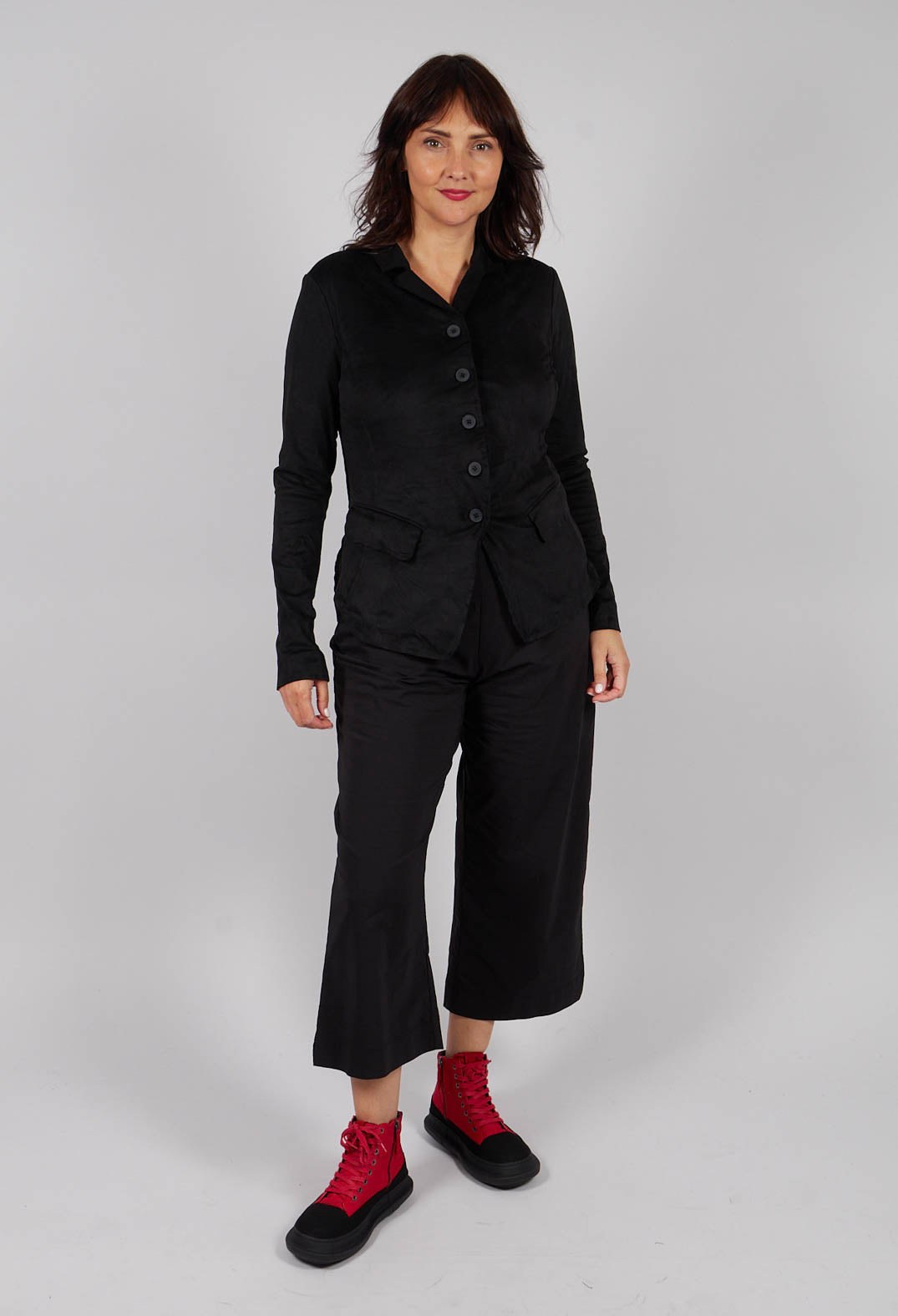 Button Through Jacket in Black - 3421106