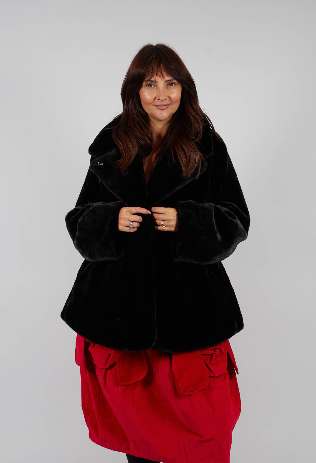 Faux Fur Jacket in Black - 3431101