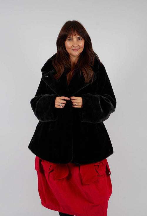 Faux Fur Jacket in Black - 3431101