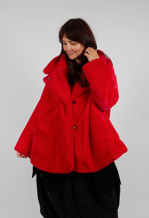 Faux Fur Jacket in Rose - 3431101