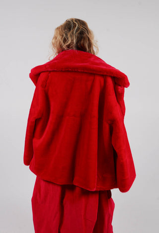 Faux Fur Jacket in Rose - 3431101