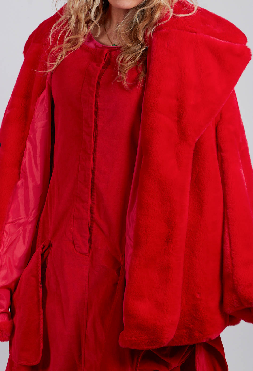 Faux Fur Jacket in Rose - 3431101
