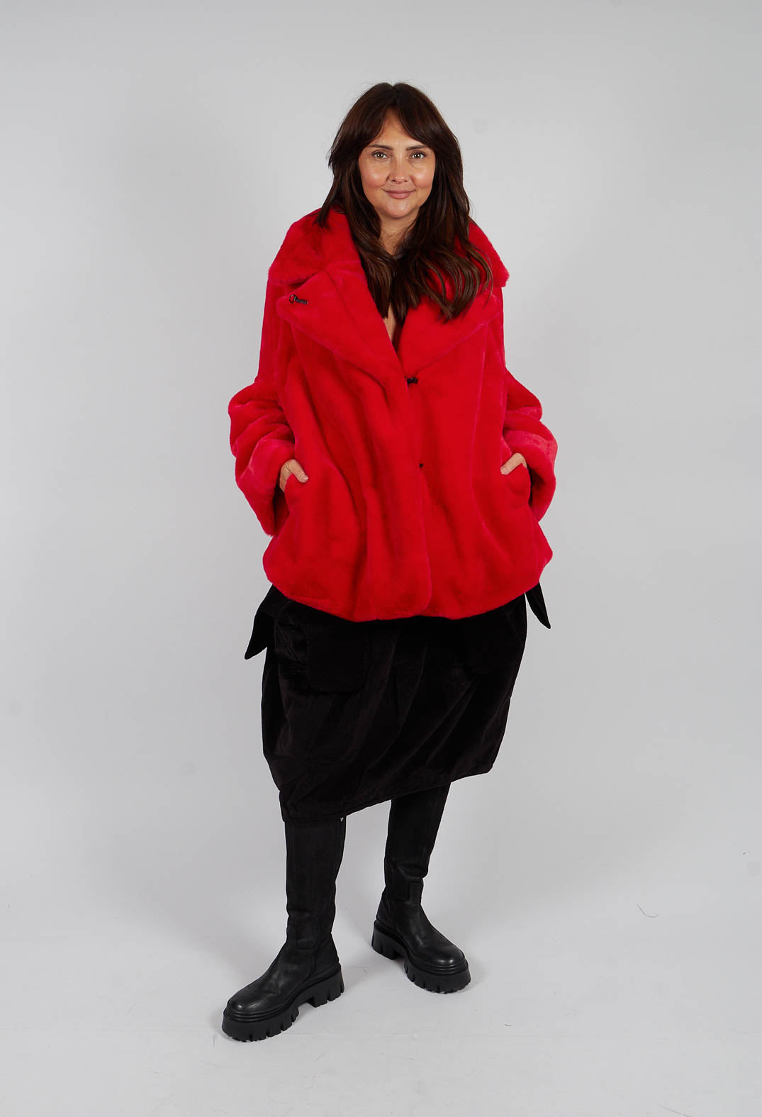 Faux Fur Jacket in Rose - 3431101
